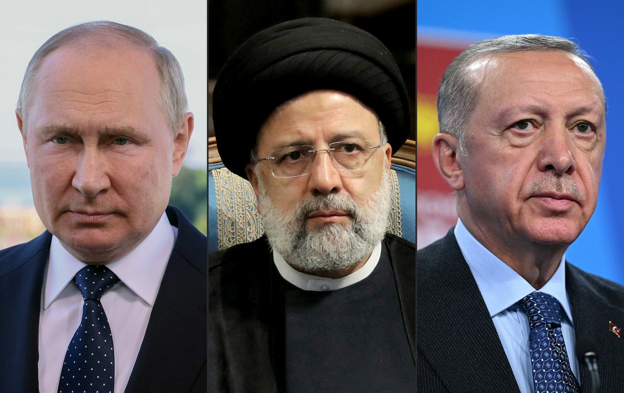 Drone, cereale și „operațiuni speciale”. Putin a ajuns la Teheran unde va discuta cu Raisi, Khamenei și Erdogan