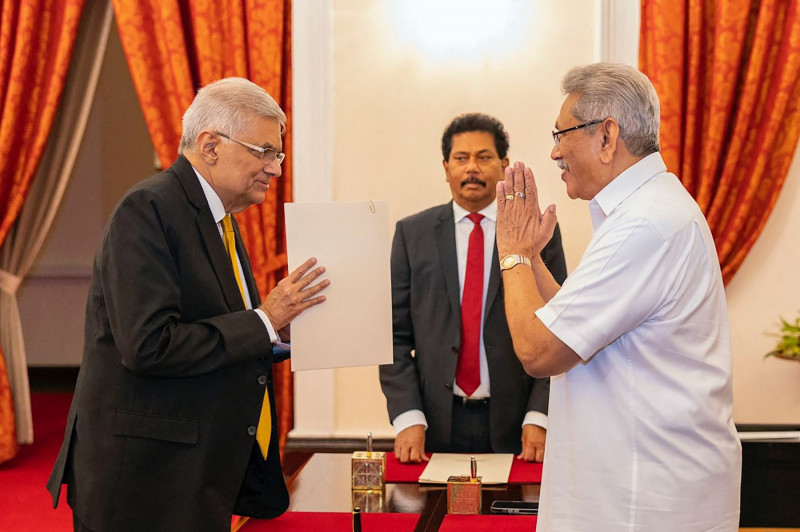 Ranil Wickremesinghe și Gotabaya Rajapaksa Sri Lanka