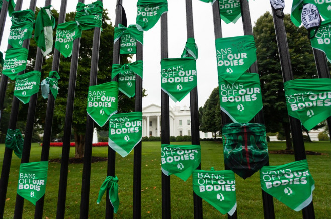 Civil disobedience for abortion access at the White House, Washington, United States - 09 Jul 2022