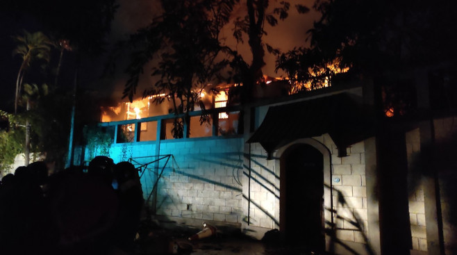 Sri Lankan Prime Minister's Private Residence Is Set On Fire, Colombo - 09 Jul 2022