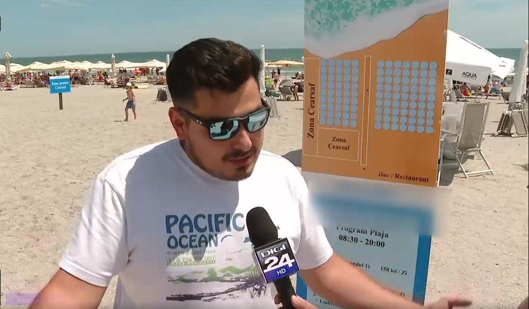 200 de lei ca să-ți pui prosopul aproape de mare. Cum explică administratorul unei plaje din Mamaia Nord acest preț uluitor