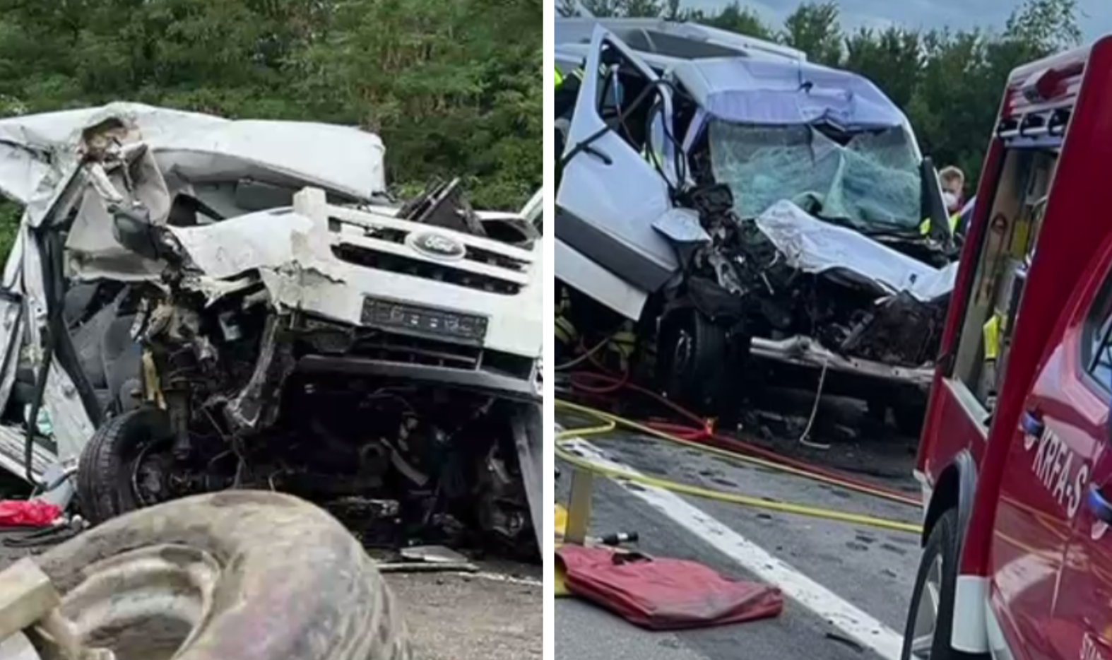 VIDEO. Două microbuze din România, implicate în accidente grave în Ungaria și Austria. Două persoane au murit, 14 au fost rănite