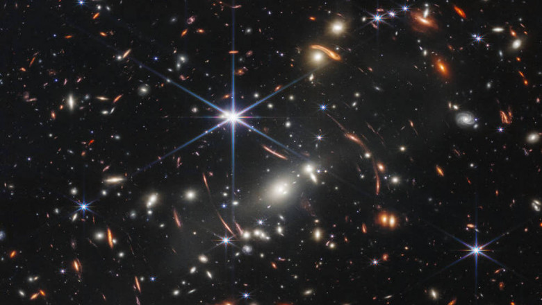 aglomerare de galaxii, prima imagine publicata de la telescopul james webb