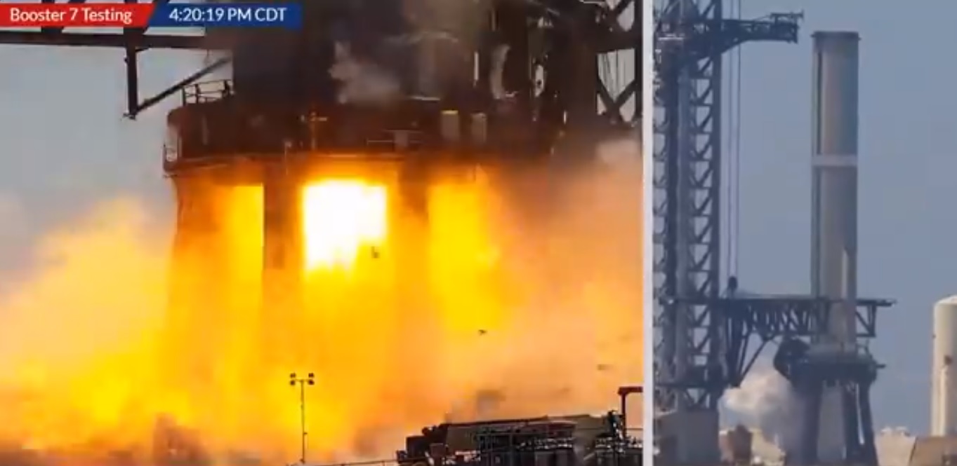 O rachetă dezvoltată de SpaceX pentru nava spațială Starship a explodat la lansare