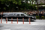 Former PM Shinzo Abe's Hearse Leaves The Zojoji Temple