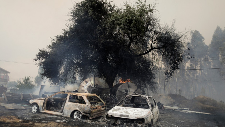 Incendii forestiere violente în centrul Portugaliei
