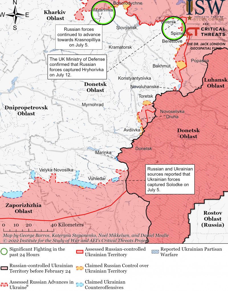 Donetsk Battle Map Draft July 12,2022