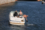 Copenhagen /Denmark/03 July 2022/ Local and travellers enjoy sun shine summer day with boatr dide in Copenahgenh channel and on land in danish capital. (Photo..Francis Dean/Dean Pictures.