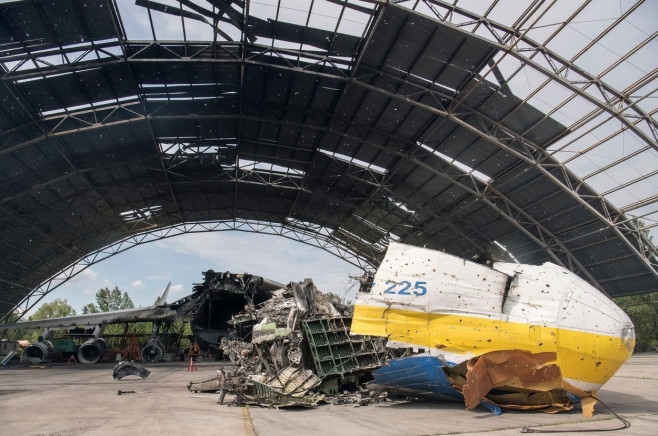 The Destroyed Largest Ukrainian Transport Plane Antonov An-225 Mriya (Dream), Hostomel, Ukraine - 08 Jul 2022