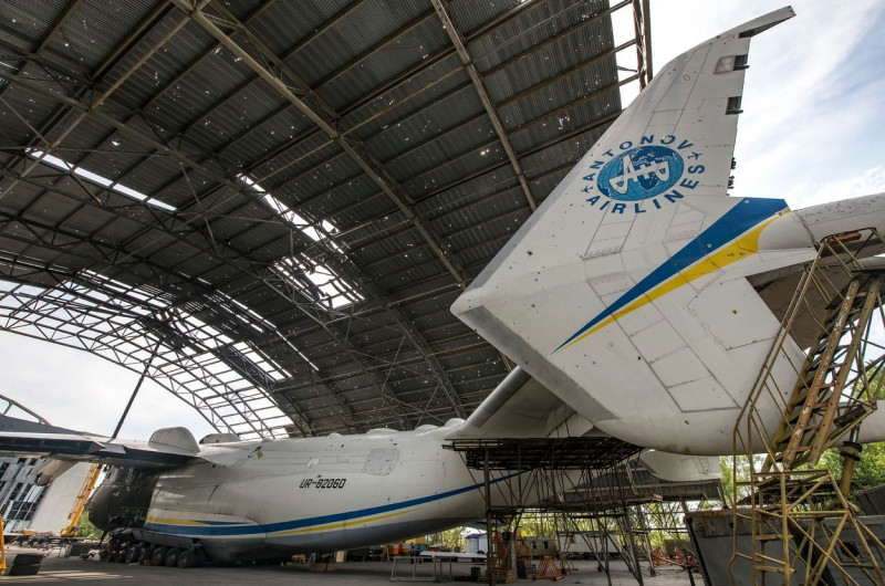 The Destroyed Largest Ukrainian Transport Plane Antonov An-225 Mriya (Dream), Hostomel, Ukraine - 08 Jul 2022