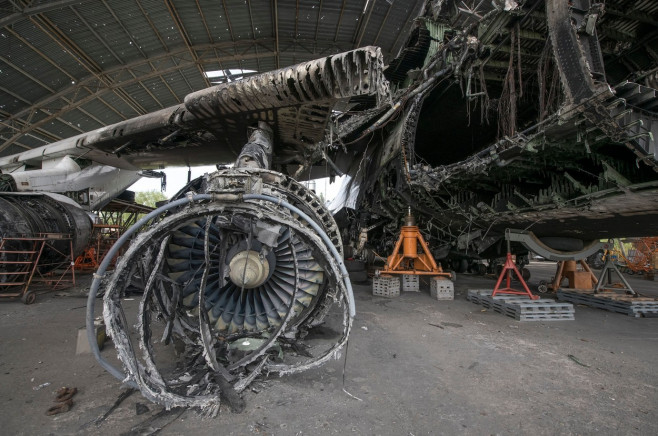 The Destroyed Largest Ukrainian Transport Plane Antonov An-225 Mriya (Dream), Hostomel, Ukraine - 08 Jul 2022