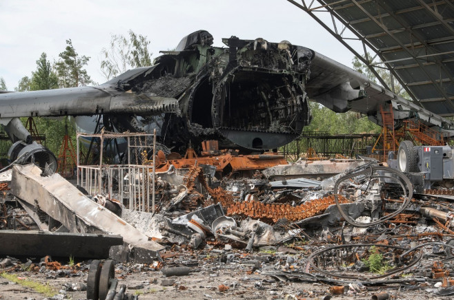 The Destroyed Largest Ukrainian Transport Plane Antonov An-225 Mriya (Dream), Hostomel, Ukraine - 08 Jul 2022