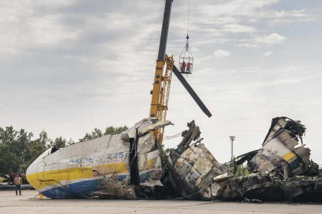 The Destroyed Largest Ukrainian Transport Plane Antonov An-225 Mriya (Dream), Hostomel, Ukraine - 08 Jul 2022