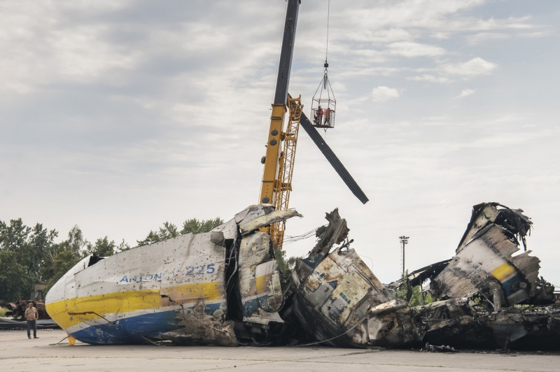 The Destroyed Largest Ukrainian Transport Plane Antonov An-225 Mriya (Dream), Hostomel, Ukraine - 08 Jul 2022