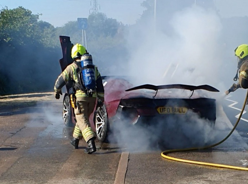 LAMBORGHINI ON FIRE