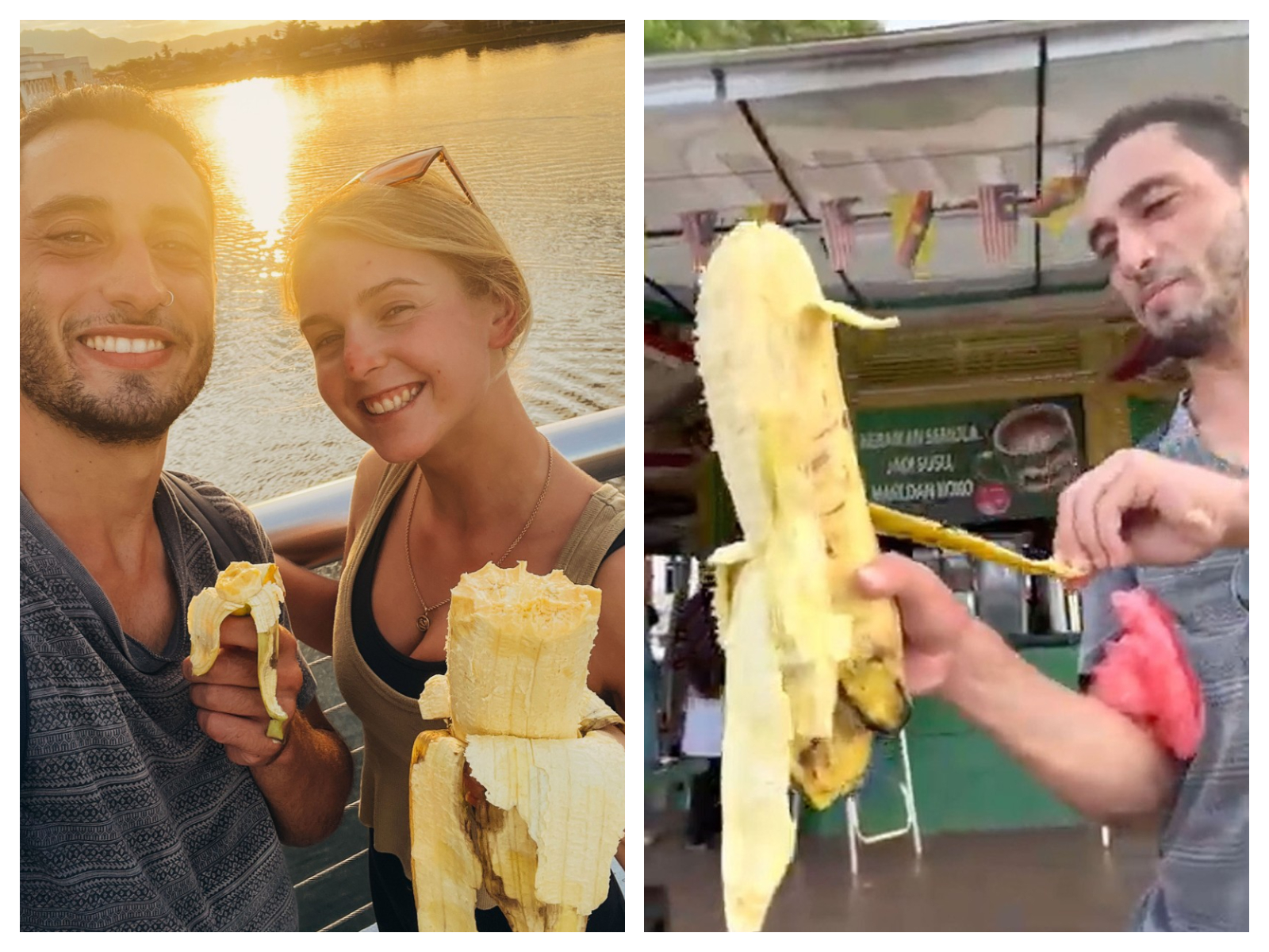 Doi turiști au găsit o banană atât de mare încât au mâncat din ea 2 zile