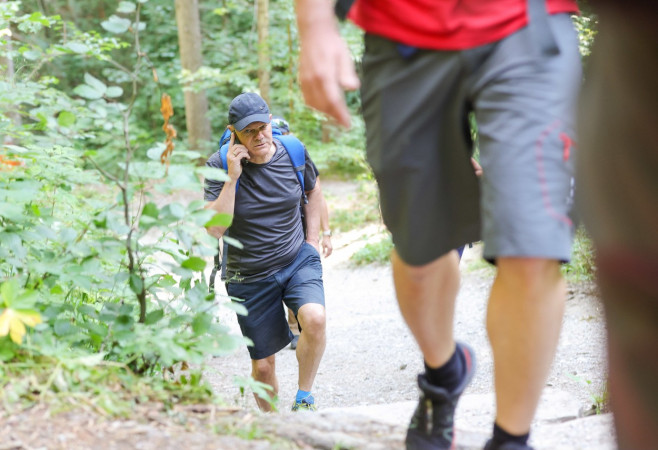 EXCLUSIVE: German Chancellor Olaf Scholz Goes On A Hike During His Vacation In Bavaria, Germany