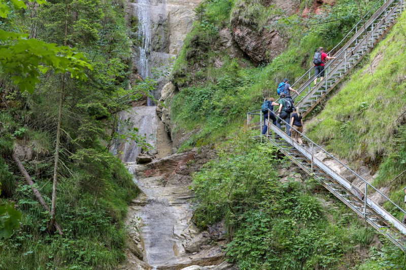 EXCLUSIVE: German Chancellor Olaf Scholz Goes On A Hike During His Vacation In Bavaria, Germany