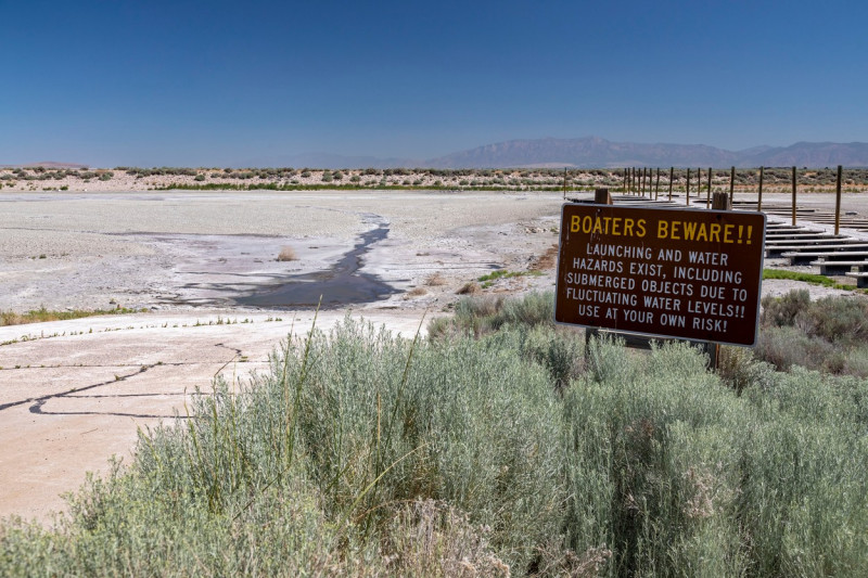 Low Water Level at Great Salt Lake