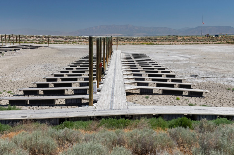 Low Water Level at Great Salt Lake