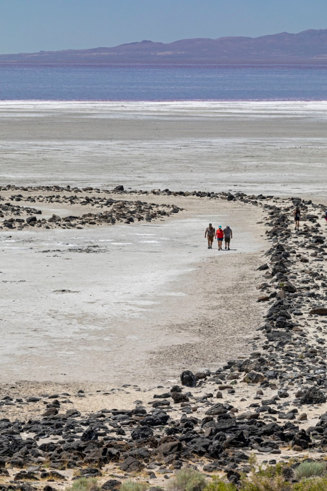 The Spiral Jetty in Shrinking Great Salt Lake