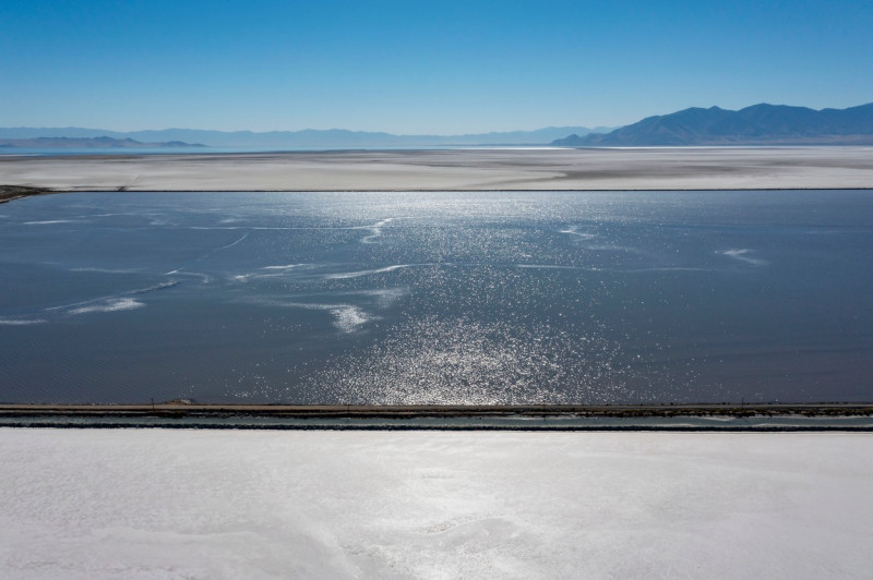 Salt Harvesting from Great Salt Lake