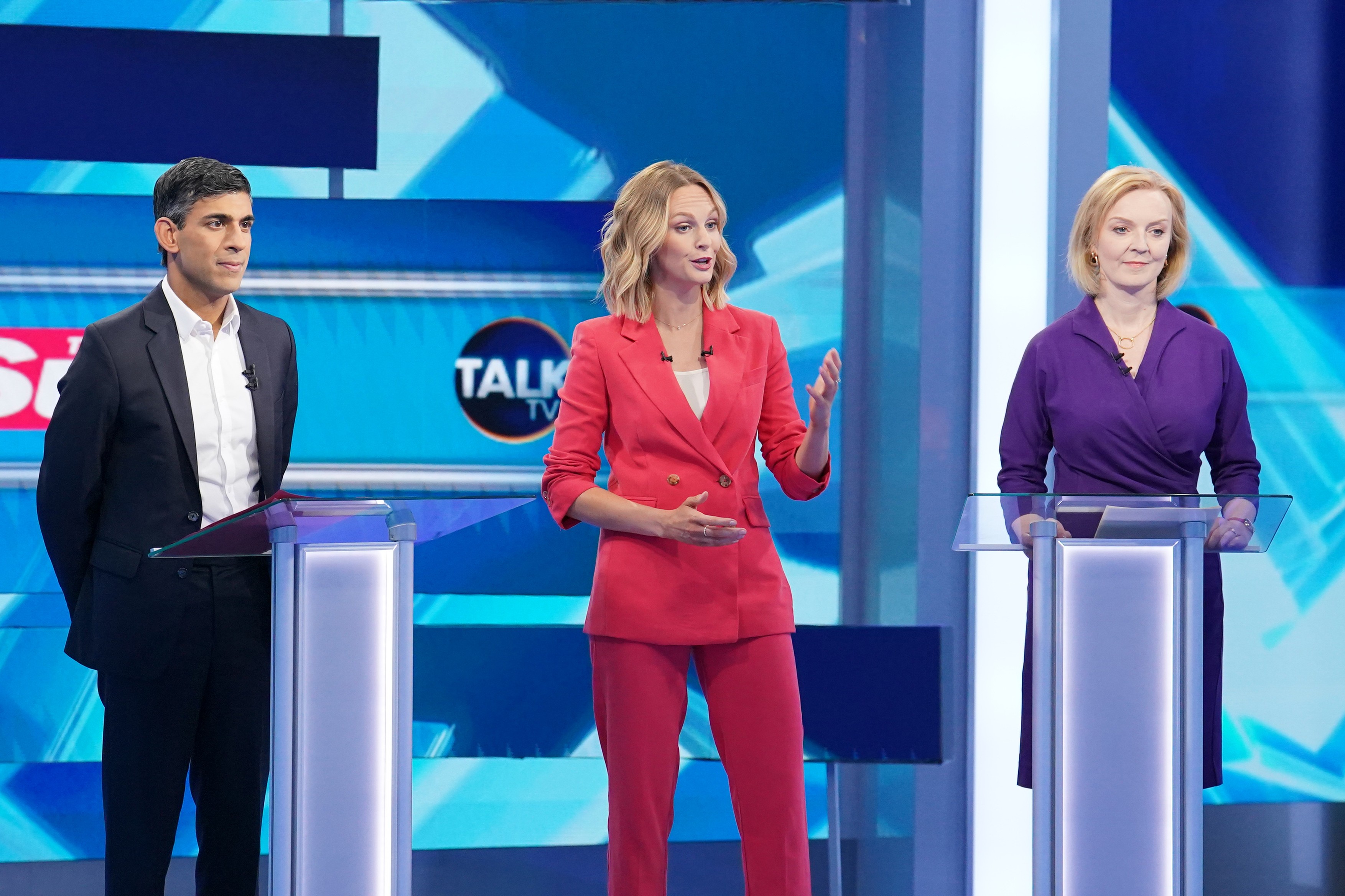 Dezbaterea televizată dintre Liz Truss și Rishi Sunak a fost întreruptă după ce moderatoarea a leșinat în direct