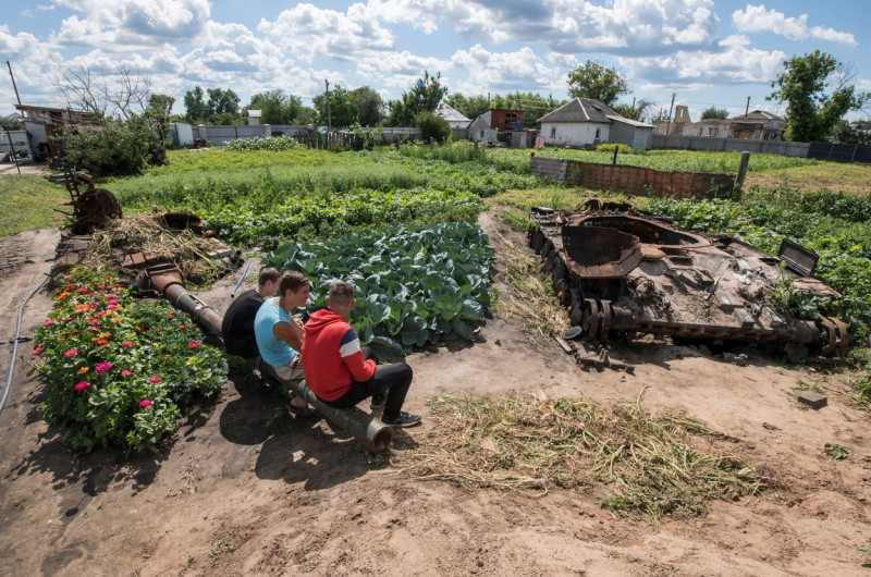 Daily Life In Velyka Dymerka Village Near Kyiv, As Russians Continue War In Ukraine - 22 Jul 2022