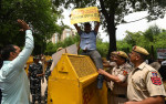 AAP Protest Near BJP Headquarters In Delhi Over Gujarat Liquor Tragedy, New Delhi, DLI, India - 27 Jul 2022