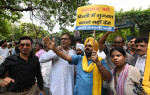 AAP Protest Near BJP Headquarters In Delhi Over Gujarat Liquor Tragedy, New Delhi, DLI, India - 27 Jul 2022