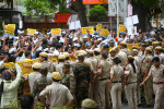 AAP Protest Near BJP Headquarters In Delhi Over Gujarat Liquor Tragedy, New Delhi, DLI, India - 27 Jul 2022