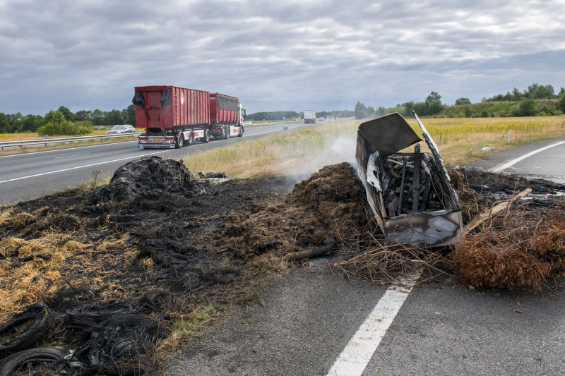 Roads Closed in Several Provinces Due to Actions on and Around A7, Abbekerk, The Netherlands - 28 Jul 2022