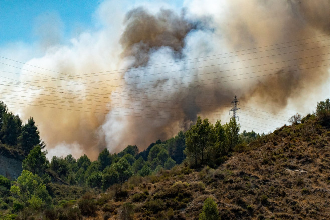 Forest Fire In Pont De Vilomara And Manresa (Catalonia), Spain - 18 Jul 2022