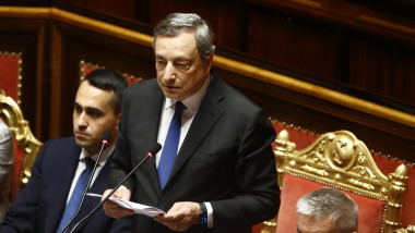 mario draghi vorbeste in parlamentul italian