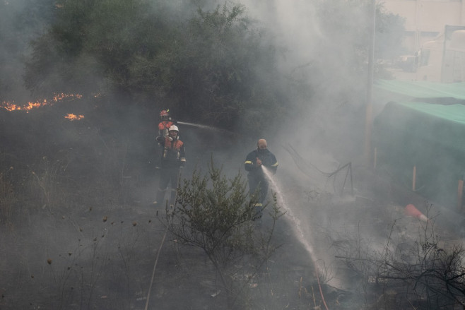 Wildfire Rages In Mount Penteli In Athens, Greece - 20 Jul 2022