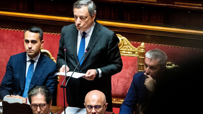 Government's confidence vote in Senate, Rome, Italy - - 20 Jul 2022