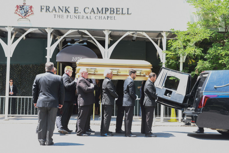 The Trump Family Arrive at The Frank Campbell Funeral Home on Madison Ave in New York City