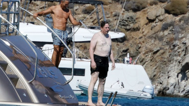 *PREMIUM-EXCLUSIVE* MUST CALL FOR PRICING BEFORE USAGE - Tesla Billionaire Elon Musk takes a summer break in Mykonos after sensationally backing out of the Twitter acquisition deal!*PICTURES TAKEN ON 17/07/2022*