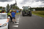 Ter Apel, Netherlands, 2022-07-14 15:05:12 TER APEL - Dutch and German farmers are campaigning in Ter Apel against the government's nitrogen policy. The farmers fear that these plans will hit their companies hard. ANP VINCENT JANNINK netherlands out - bel