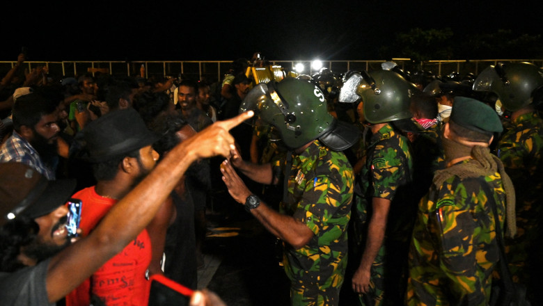 proteste violente in sri lanka