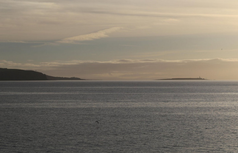 Island of Pladda with the cliffs of Bennan Head Isle of Arran Scotland September 2016