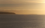 Island of Pladda with the cliffs of Bennan Head Isle of Arran at dawn Scotland September 2016