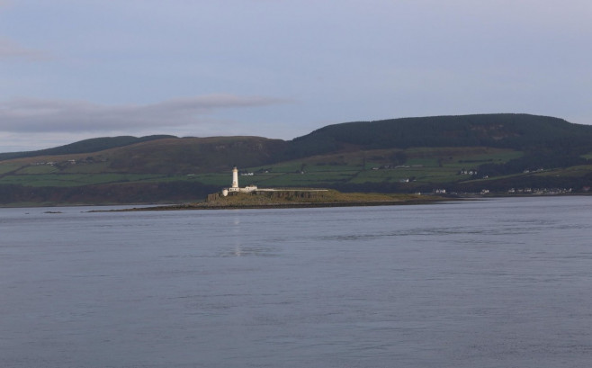 Pladda lighthouse off coast of Isle of Arran Scotland September 2016