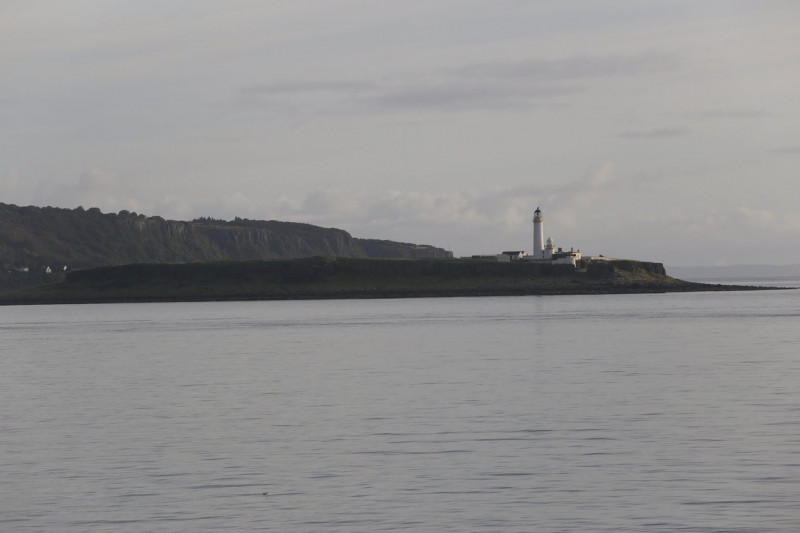 Island of Pladda with the coast of Arran Scotland September 2016