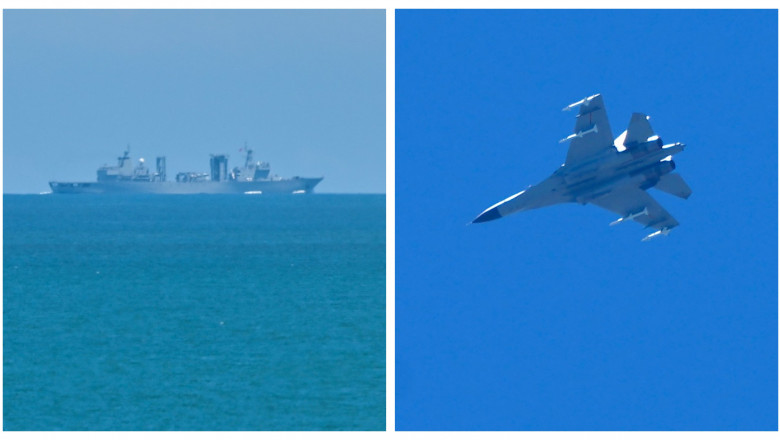 Avion și navă militarăî chineză în apropierea Taiwanului