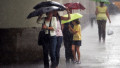 oameni cu umbrele in ploaie