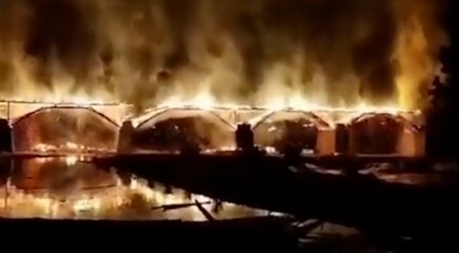 VIDEO. Podul Wan'an din China, vechi de peste 900 de ani, s-a făcut scrum în doar câteva minute