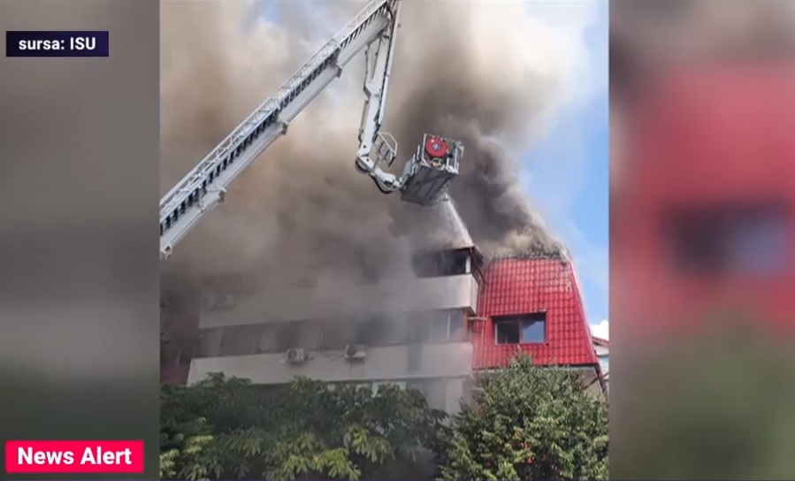 Panică, după un incendiu la mansarda unui bloc din Popești Leordeni. Autoritățile au transmis mesaj RO-Alert