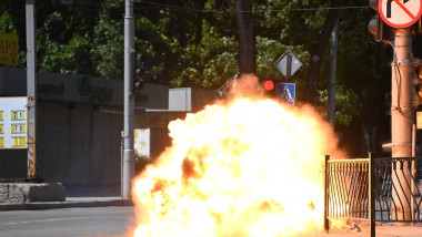 O mină antipersonal explodează într-un oraș din Ucraina