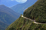 Deathroad in Bolivia from La Paz to coroico